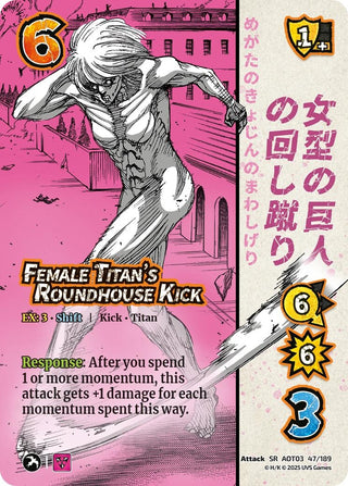 Image for Female Titan's Roundhouse Kick // Annie's Contemplations (47/189) (Attack on Titan: Apocalypse) - UniVersus