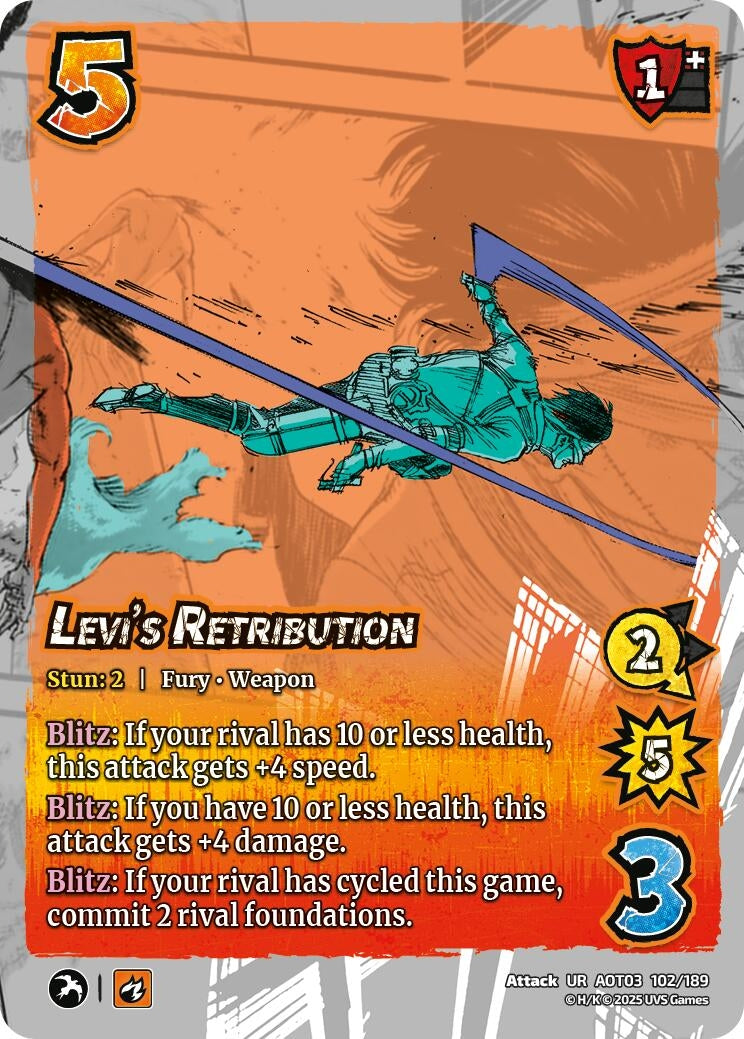 Image for Levi's Retribution (102/189) (Attack on Titan: Apocalypse) - UniVersus