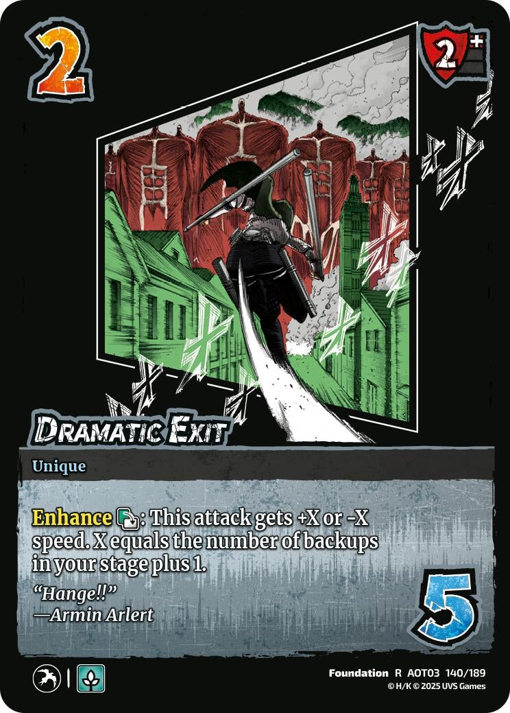 Image for Dramatic Exit (140/189) (Attack on Titan: Apocalypse) - UniVersus