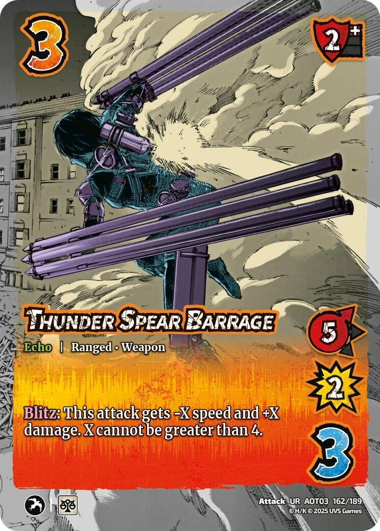 Image for Thunder Spear Barrage (162/189) (Attack on Titan: Apocalypse) - UniVersus