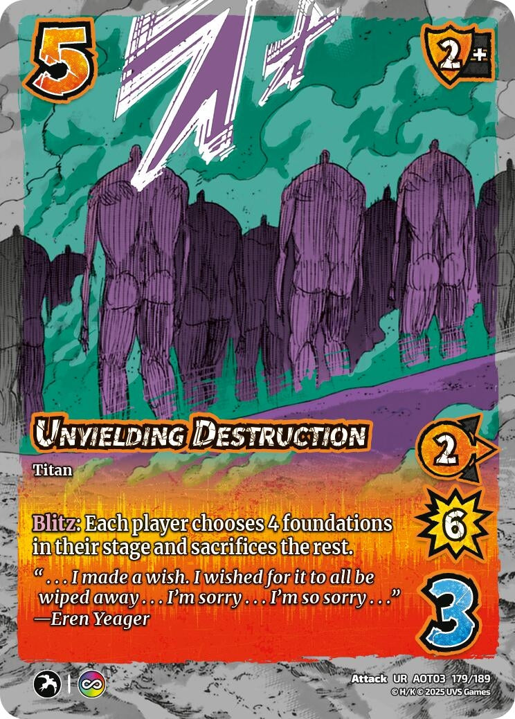 Image for Unyielding Destruction (179/189) (Attack on Titan: Apocalypse) - UniVersus