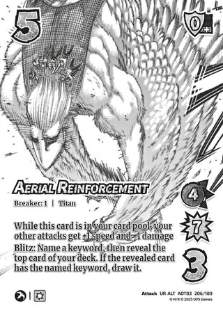 Image for Aerial Reinforcement (Alternate Art) (206/189) (Attack on Titan: Apocalypse) - UniVersus