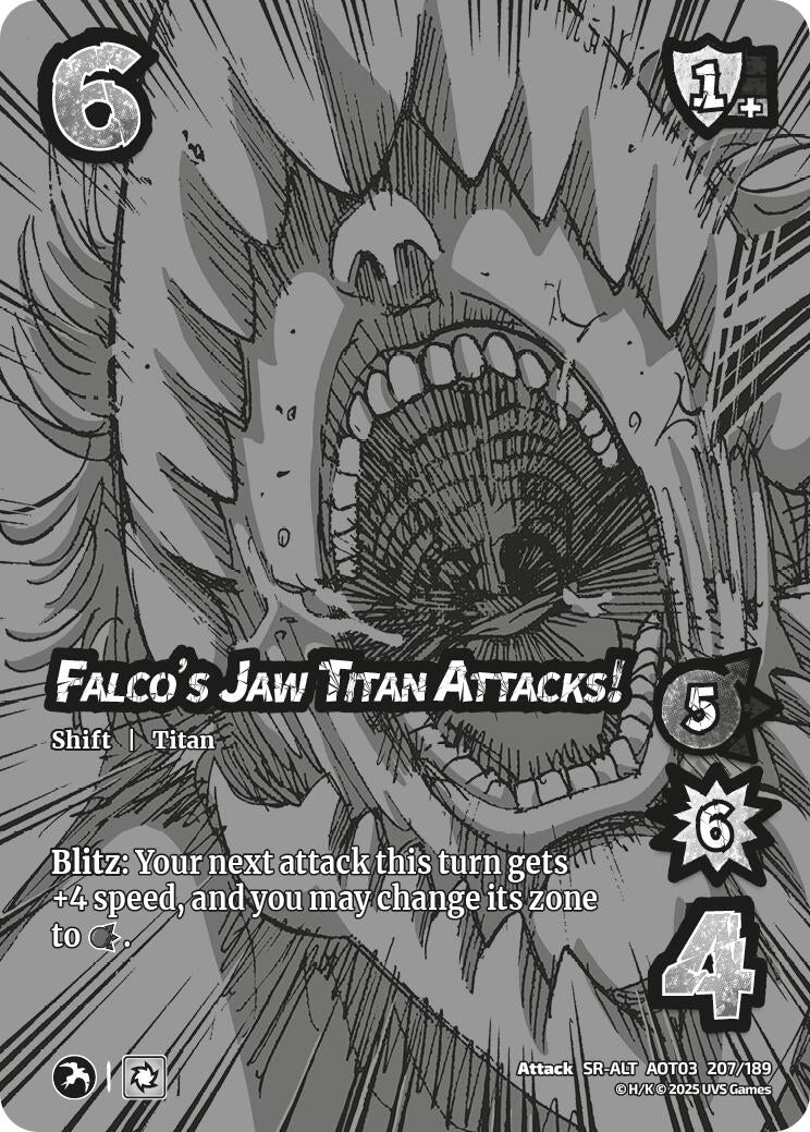 Image for Falco's Jaw Titan Attacks! // Falco's Jaw Titan (Alternate Art) (207/189) (Attack on Titan: Apocalypse) - UniVersus