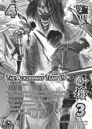 Image for The Ackermans Team Up (Alternate Art) (208/189) (Attack on Titan: Apocalypse) - UniVersus