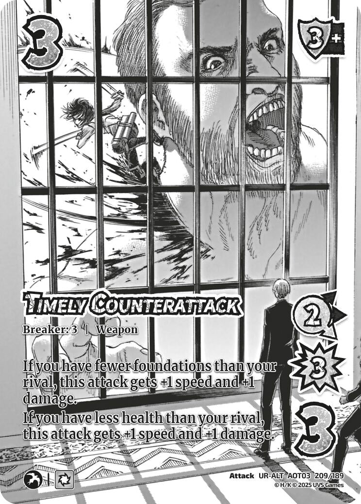Image for Timely Counterattack (Alternate Art) (209/189) (Attack on Titan: Apocalypse) - UniVersus