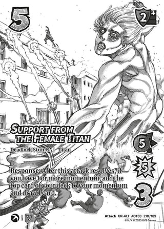 Image for Support from the Female Titan (Alternate Art) (210/189) (Attack on Titan: Apocalypse) - UniVersus