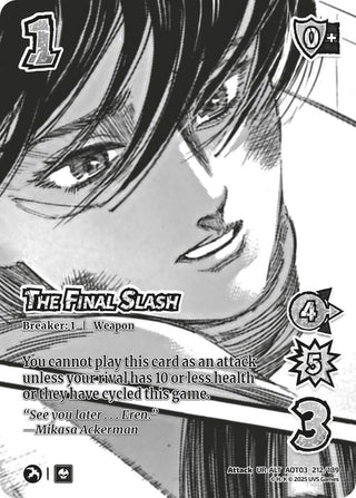 Image for The Final Slash (Alternate Art) (212/189) (Attack on Titan: Apocalypse) - UniVersus