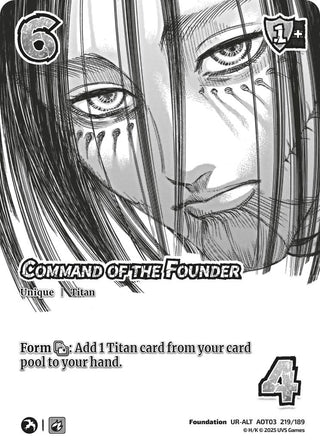 Image for Command of the Founder (Alternate Art) (219/189) (Attack on Titan: Apocalypse) - UniVersus
