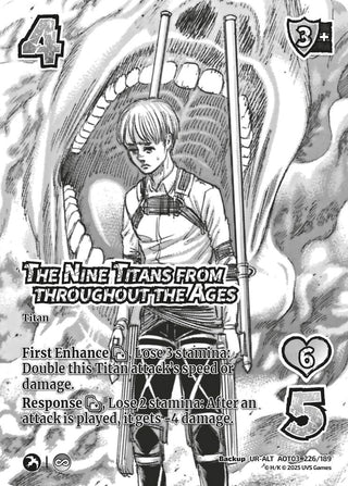 Image for The Nine Titans from throughout the Ages (Alternate Art) (226/189) (Attack on Titan: Apocalypse) - UniVersus