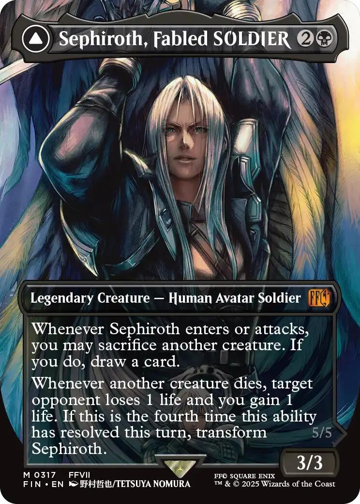 Image for Sephiroth, Fabled SOLDIER (0317) (Borderless) (317) (FINAL FANTASY) - Magic: The Gathering