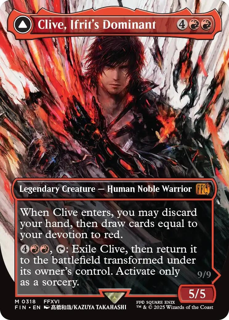 Image for Clive, Ifrit's Dominant (0318) (Borderless) (318) (FINAL FANTASY) - Magic: The Gathering