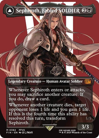 Image for Sephiroth, Fabled SOLDIER (0382) (Borderless) (382) (FINAL FANTASY) - Magic: The Gathering