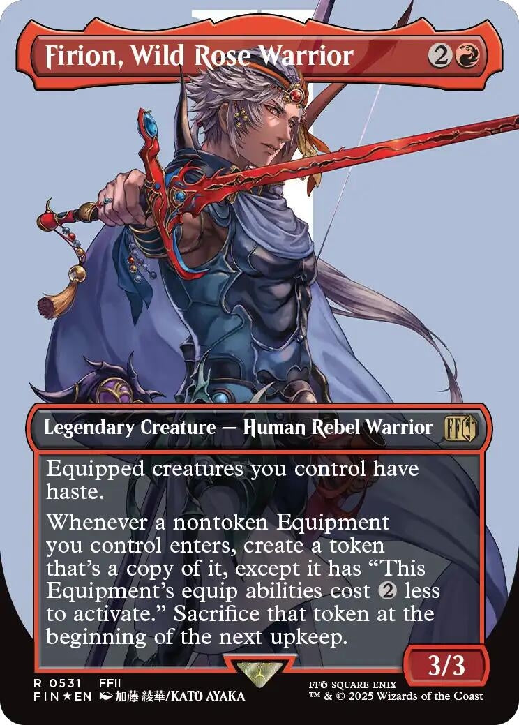 Image for Firion, Wild Rose Warrior (Borderless) (Surge Foil) (531) (FINAL FANTASY) - Magic: The Gathering