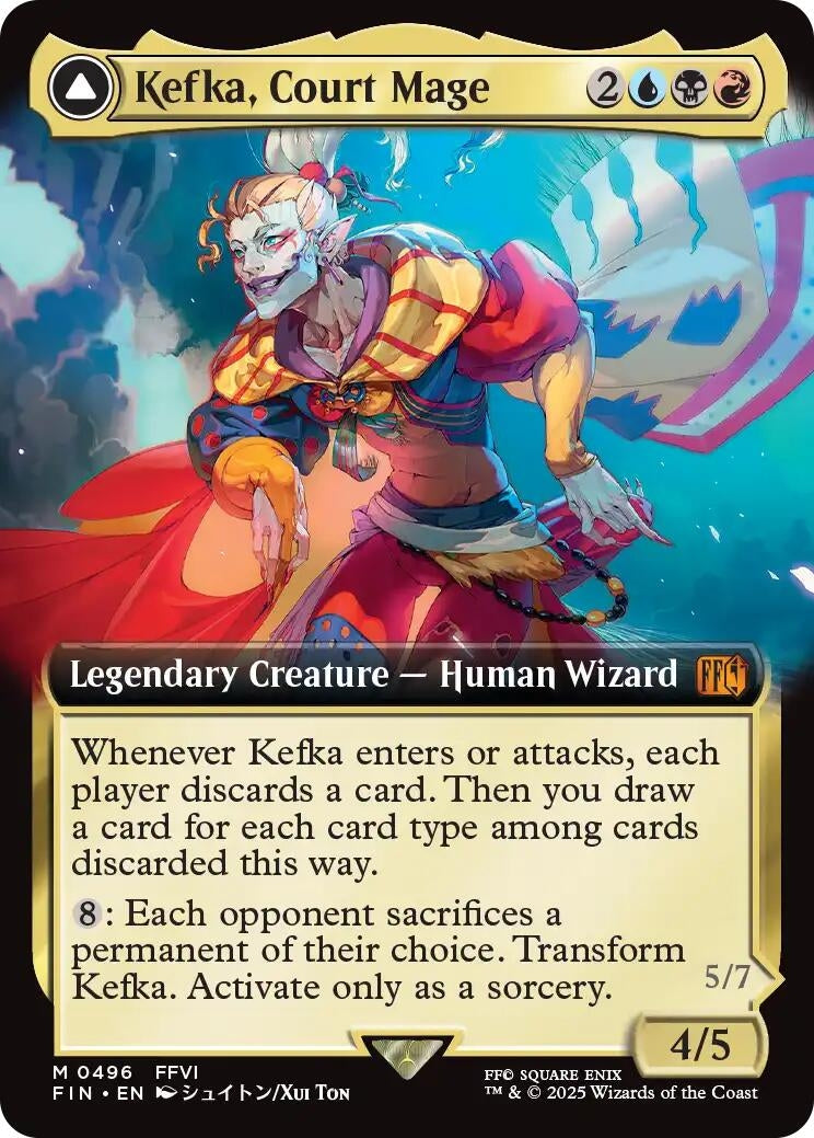 Image for Kefka, Court Mage (Extended Art) (496) (FINAL FANTASY) - Magic: The Gathering