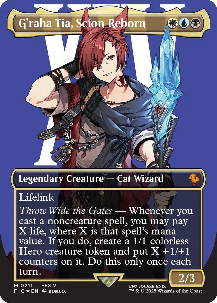 Image for G'raha Tia, Scion Reborn (Borderless) (Surge Foil) (211) (Commander: FINAL FANTASY) - Magic: The Gathering