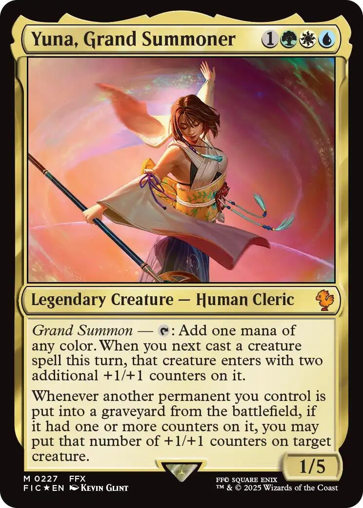 Yuna, Grand Summoner (Surge Foil) (227) (Commander: FINAL FANTASY)