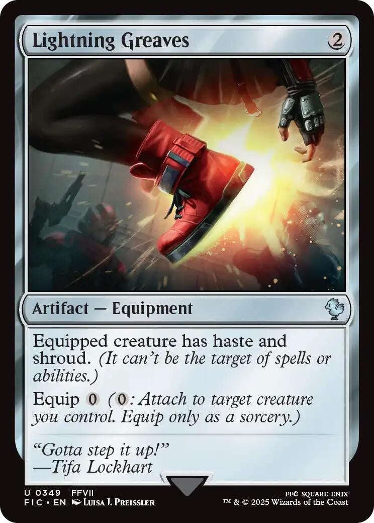 Image for Lightning Greaves (349) (Commander: FINAL FANTASY) - Magic: The Gathering