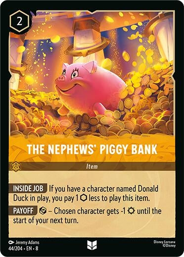 Image for The Nephews' Piggy Bank (44/204) [Reign of Jafar] - Disney Lorcana