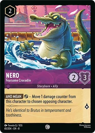 Image for Nero - Fearsome Crocodile (65/204) [Reign of Jafar] - Disney Lorcana