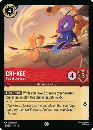 Image for Cri-Kee - Part of the Team (131/204) [Reign of Jafar] - Disney Lorcana