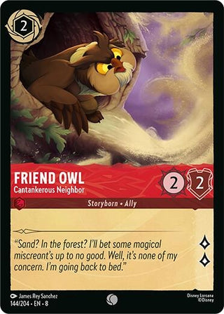 Image for Friend Owl - Cantankerous Neighbor (144/204) [Reign of Jafar] - Disney Lorcana