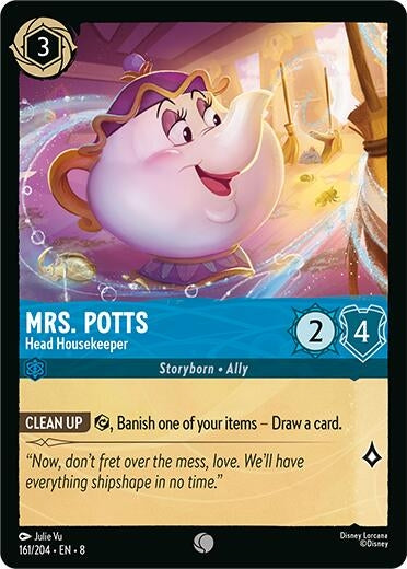 Image for Mrs.Potts - Head Housekeeper (161/204) [Reign of Jafar] - Disney Lorcana