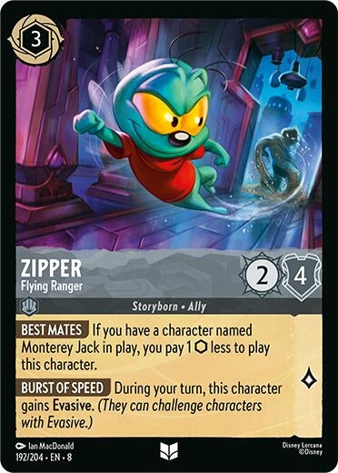 Image for Zipper - Flying Ranger (192/204) [Reign of Jafar] - Disney Lorcana