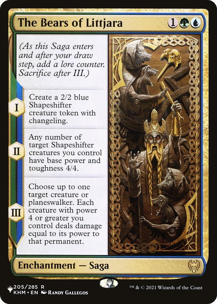 Image for The Bears of Littjara (205/285) (The List Reprints) - Magic: The Gathering