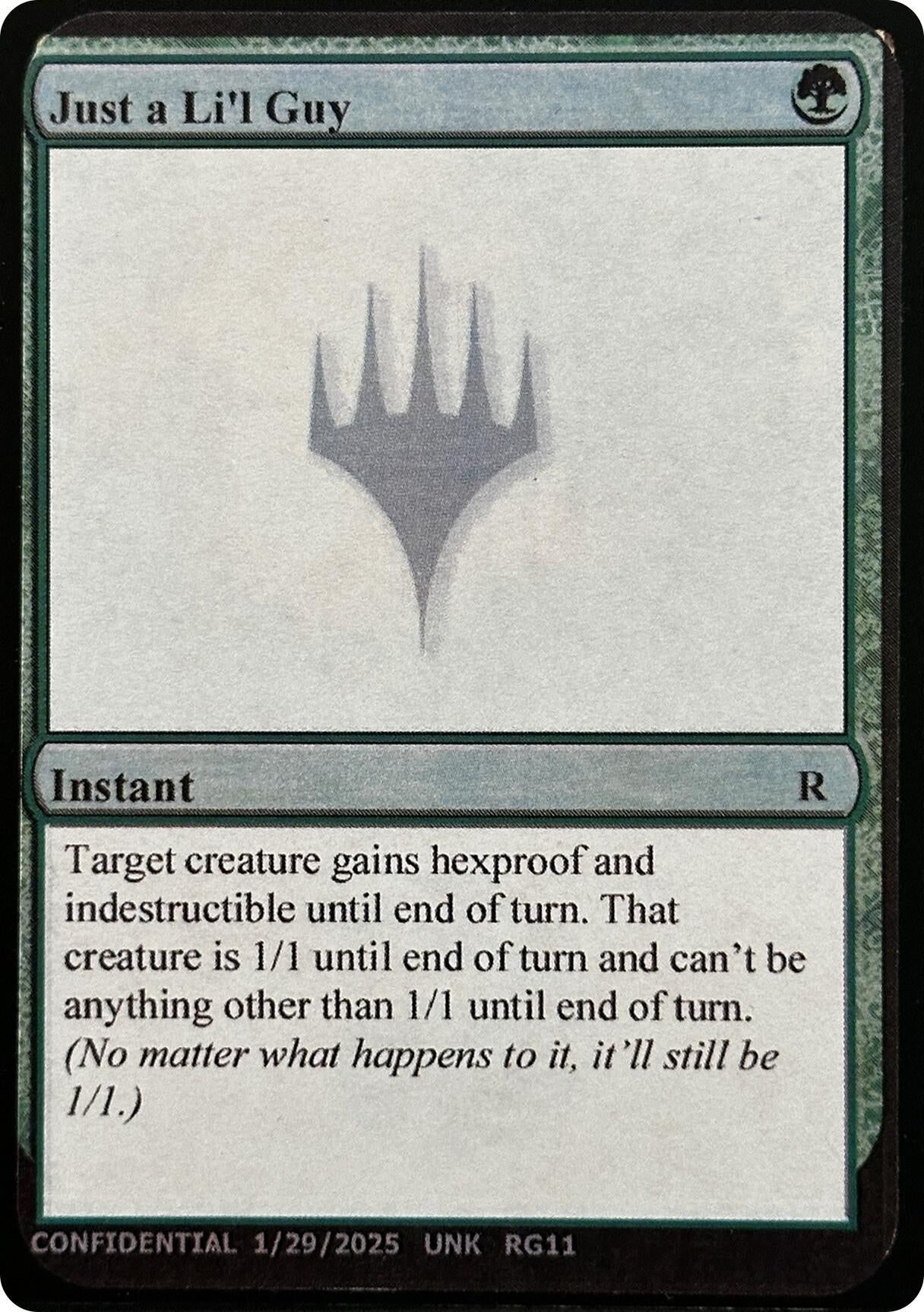 Image for Just a Li'l Guy (Un-Known Event Playtest Cards) - Magic: The Gathering