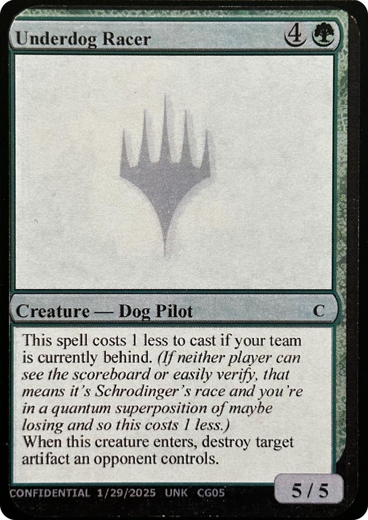 Image for Underdog Racer (Un-Known Event Playtest Cards) - Magic: The Gathering