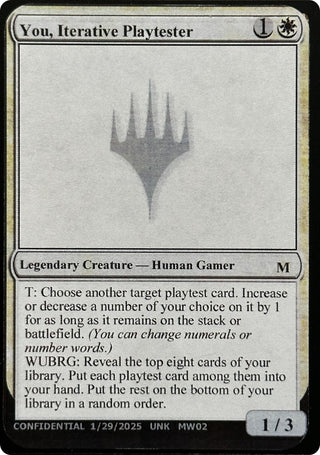 Image for You, Iterative Playtester (Un-Known Event Playtest Cards) - Magic: The Gathering