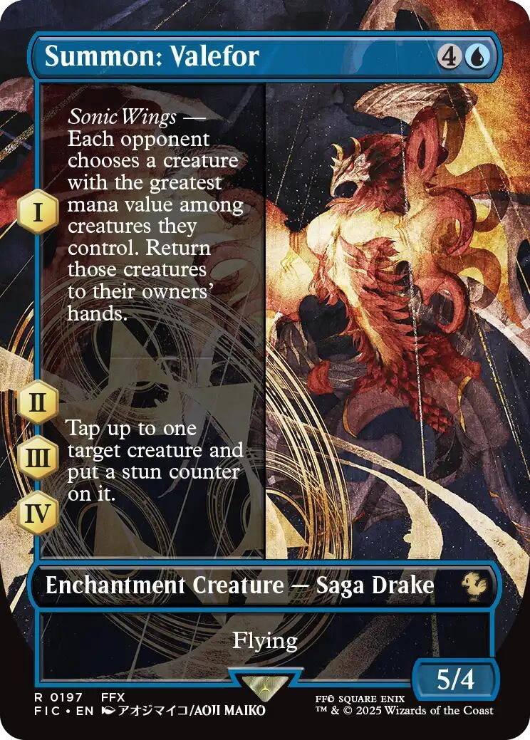 Image for Summon: Valefor (Borderless) (197) (Commander: FINAL FANTASY) - Magic: The Gathering