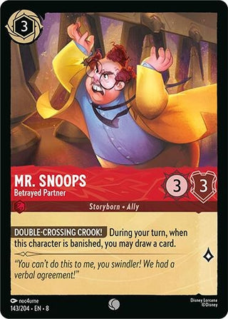 Image for Mr. Snoops - Betrayed Partner (143/204) [Reign of Jafar] - Disney Lorcana