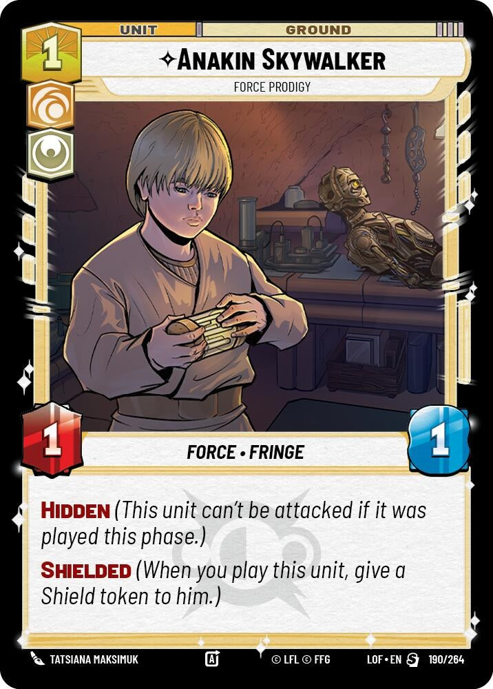 Image for Anakin Skywalker - Force Prodigy (190/264) (Legends of the Force) - Star Wars: Unlimited