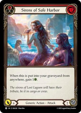 Image for Sirens of Safe Harbor (Red) (SEA226) (High Seas) - Flesh and Blood TCG