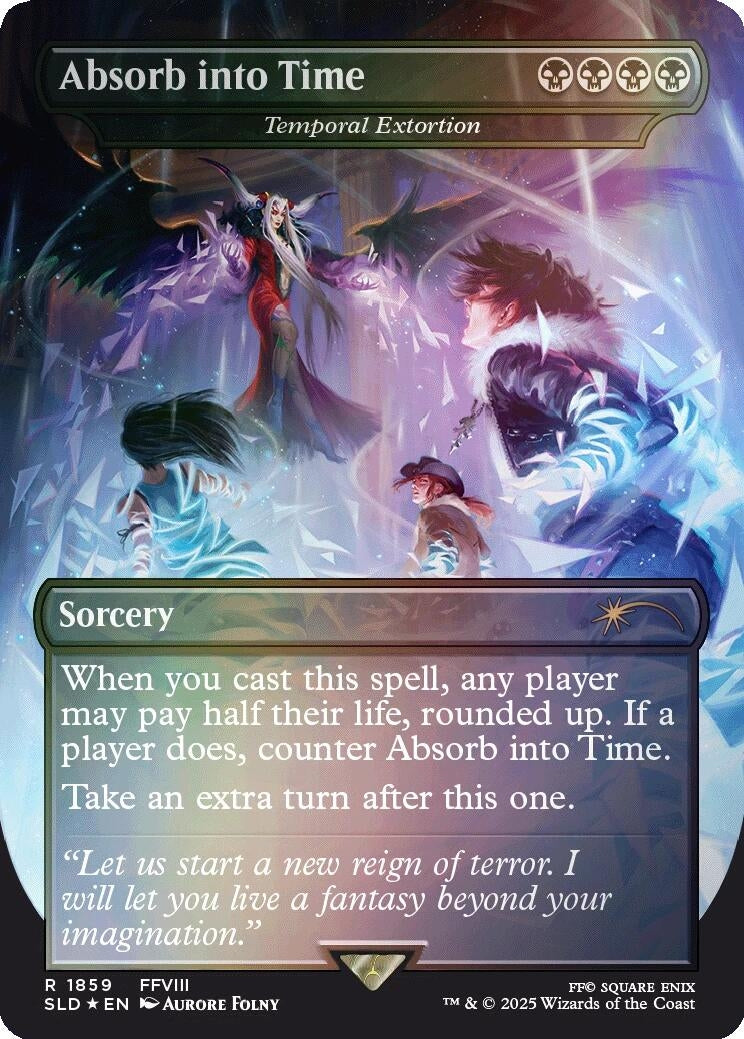 Image for Absorb into Time - Temporal Extortion (Rainbow Foil) (1859) (Secret Lair Drop Series) - Magic: The Gathering