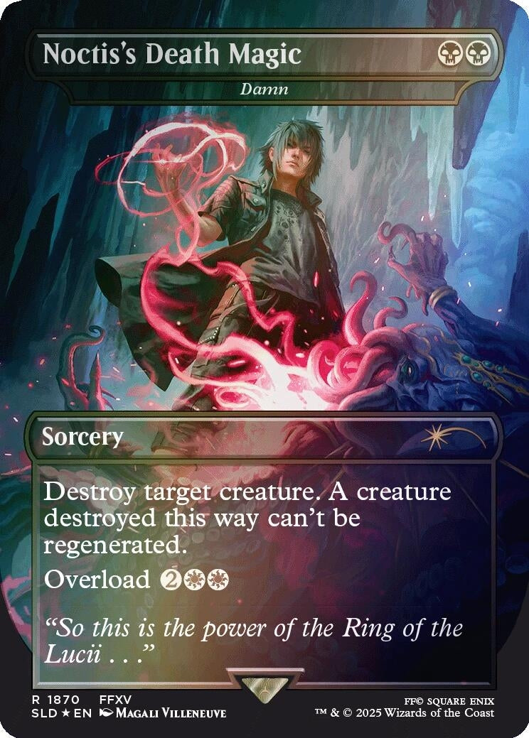 Image for Noctis's Death Magic - Damn (Rainbow Foil) (1870) (Secret Lair Drop Series) - Magic: The Gathering