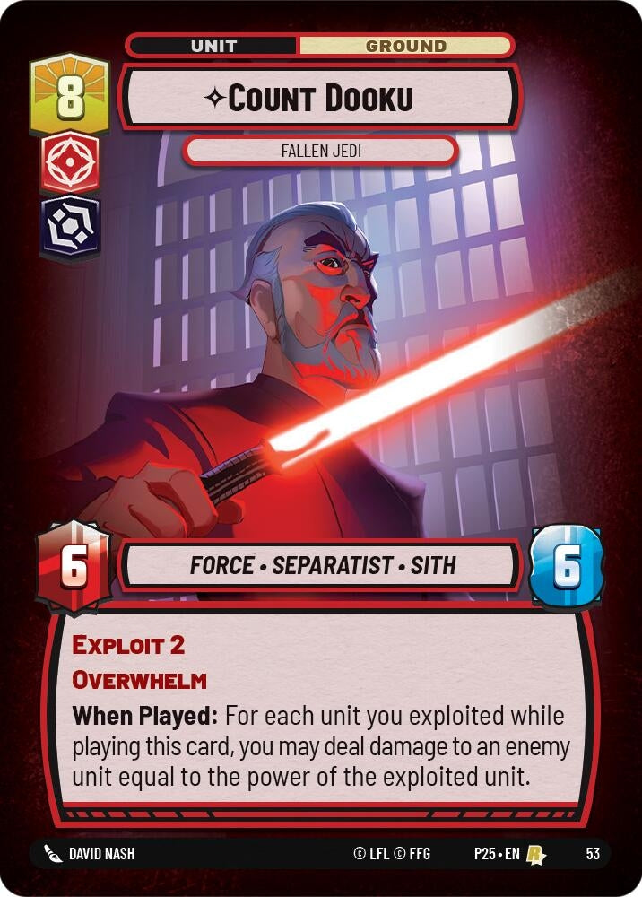 Image for Count Dooku - Fallen Jedi (53) (Organized Play Promos) - Star Wars: Unlimited