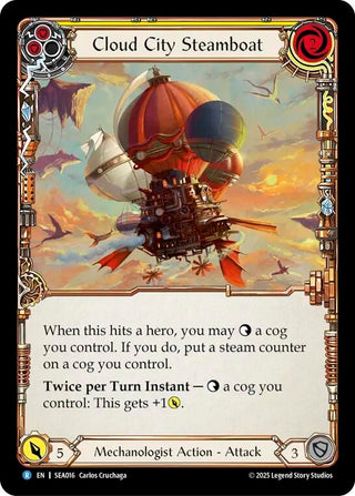 Image for Cloud City Steamboat (Yellow) (SEA016) (High Seas) - Flesh and Blood TCG