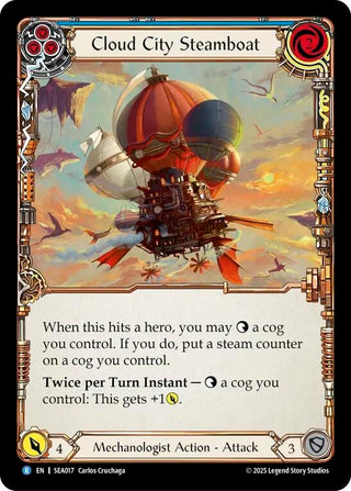 Image for Cloud City Steamboat (Blue) (SEA017) (High Seas) - Flesh and Blood TCG