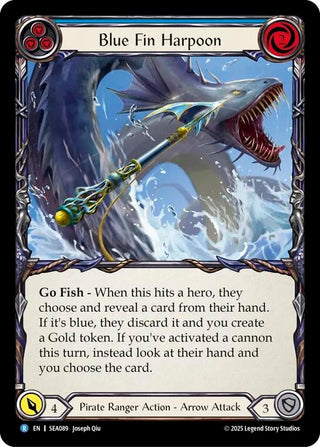 Image for Blue Fin Harpoon (SEA089) (High Seas) - Flesh and Blood TCG