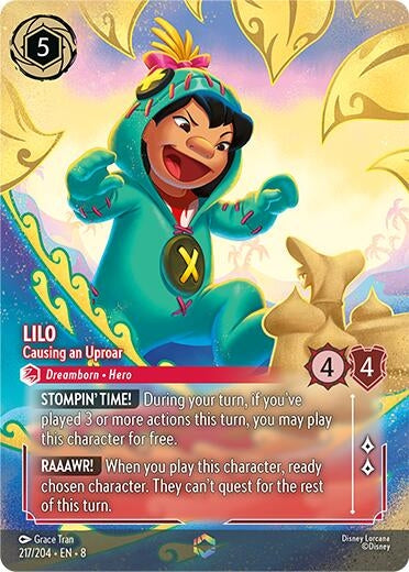 Image for Lilo - Causing an Uproar (Enchanted) (217/204) [Reign of Jafar] - Disney Lorcana