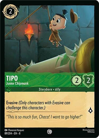 Image for Tipo - Junior Chipmunk (89/204) [Reign of Jafar] - Disney Lorcana