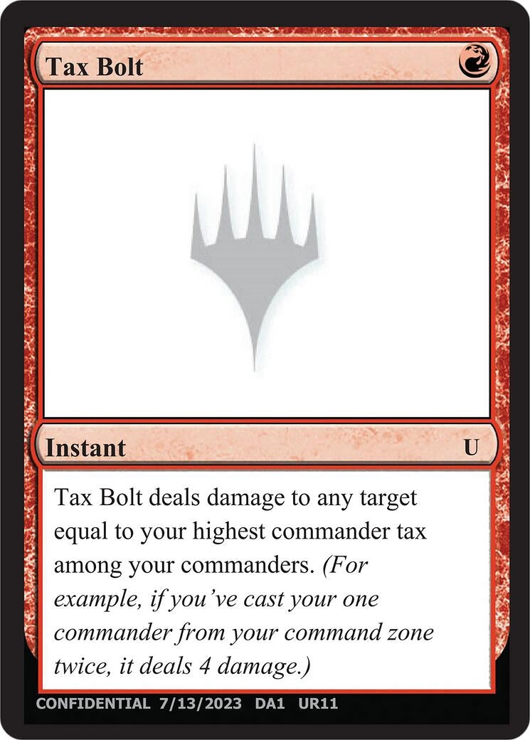 Image for Tax Bolt (Un-Known Event Playtest Cards) - Magic: The Gathering