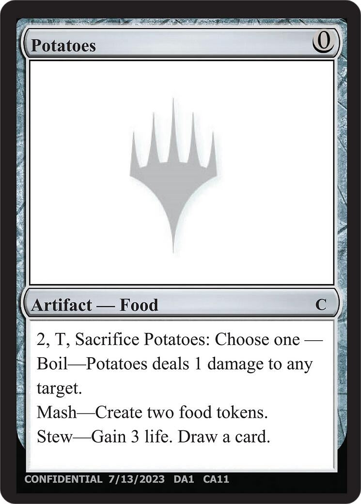 Image for Potatoes (Un-Known Event Playtest Cards) - Magic: The Gathering