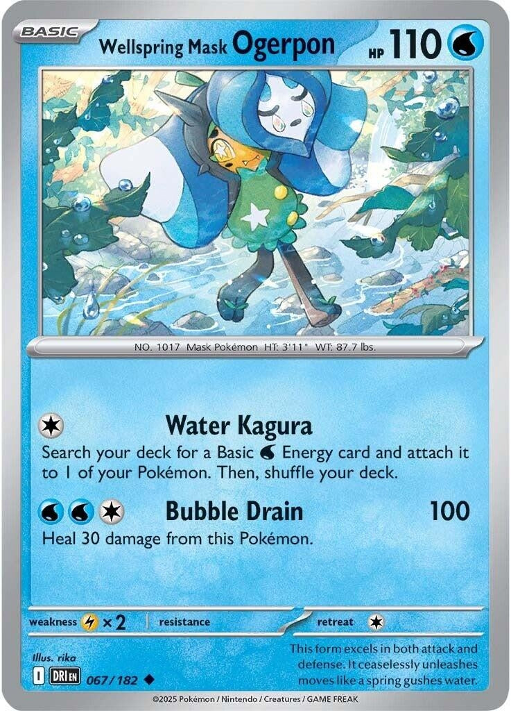 Image for Wellspring Mask Ogerpon (067/182) (SV10: Destined Rivals) - Pokemon