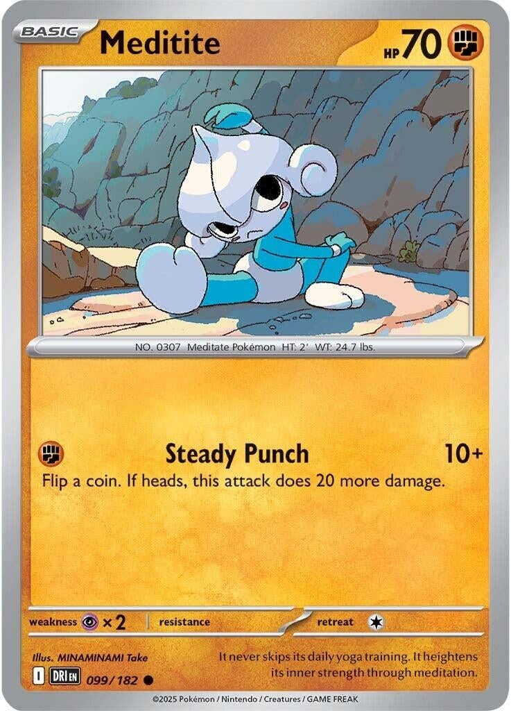 Image for Meditite (099/182) (SV10: Destined Rivals) - Pokemon