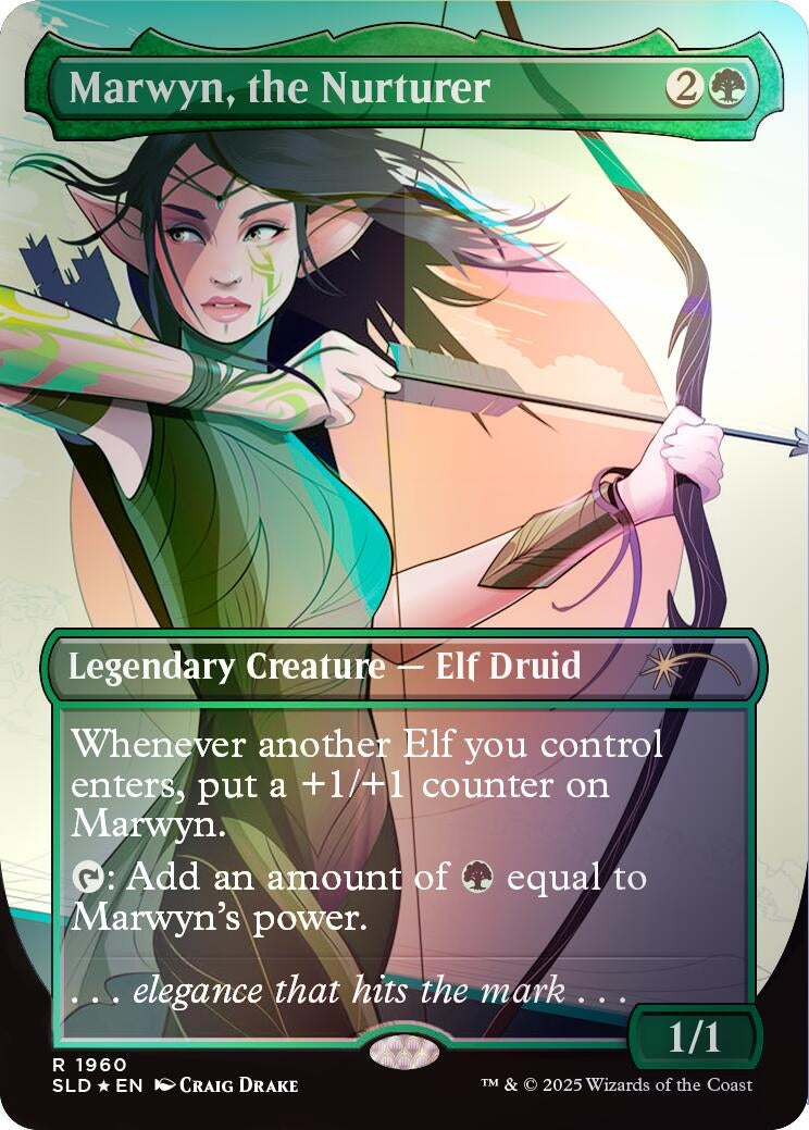 Image for Marwyn, the Nurturer (Rainbow Foil) (1960) (Secret Lair Drop Series) - Magic: The Gathering