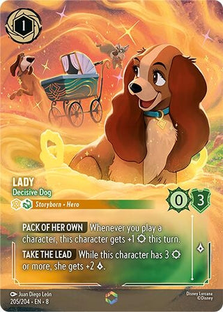 Image for Lady - Decisive Dog (Enchanted) (205/204) [Reign of Jafar] - Disney Lorcana