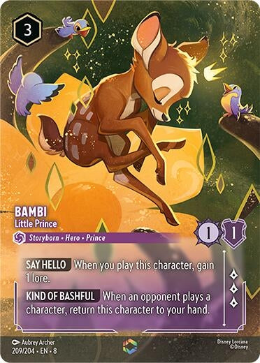 Image for Bambi - Little Prince (Enchanted) (209/204) [Reign of Jafar] - Disney Lorcana